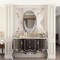 Retro Silver Oval Wall Vanity Mirror for Living Room Entryway Bathroom Wall Decor